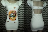 Vestido branco com detalhe em strass